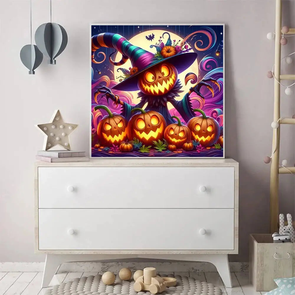 Diamond Painting - Kürbishexe