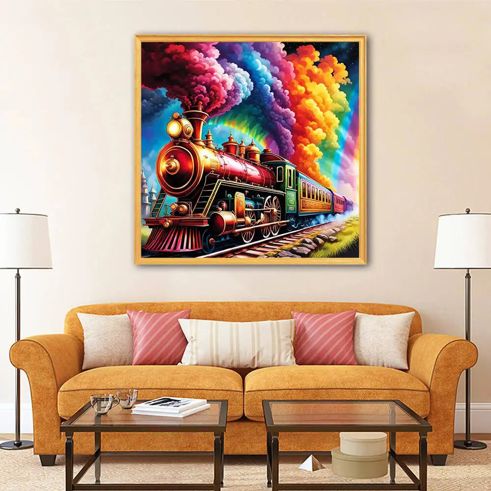Diamond Painting - Magischer Regenbogen-Express